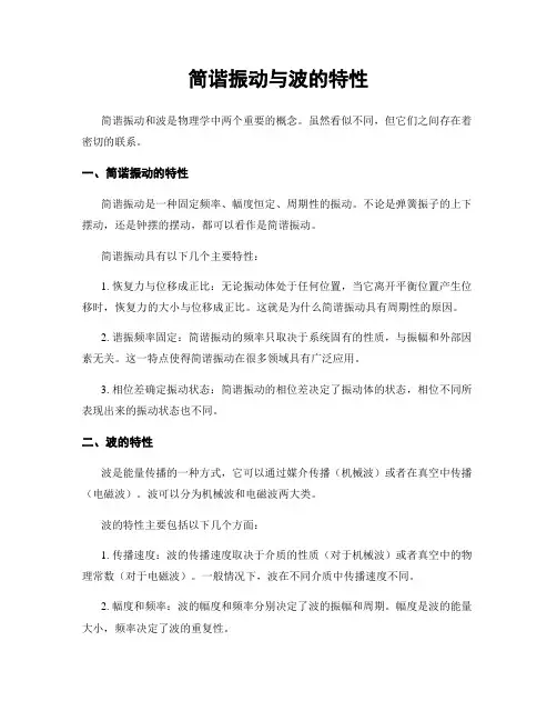 简谐振动与波的特性