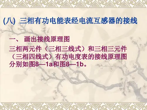 三相有功电能表：配电流互感器