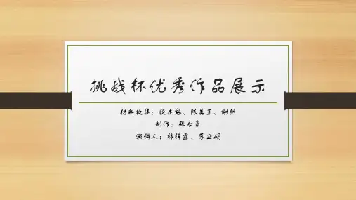 挑战杯优秀作品展示资料