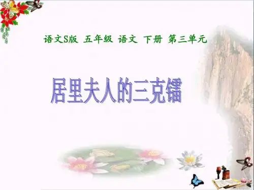 五年级语文下册第3单元14《居里夫人的三克镭》 优秀课件3语文S版