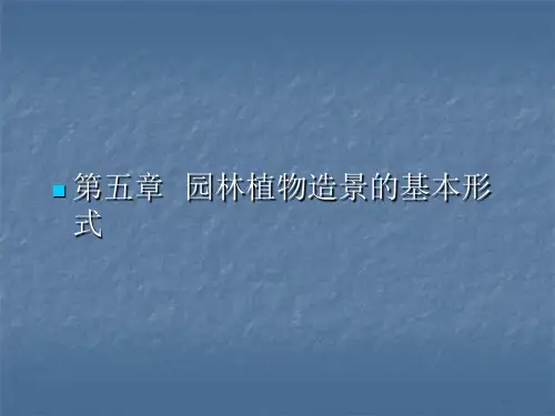 园林植物造景的基本形式