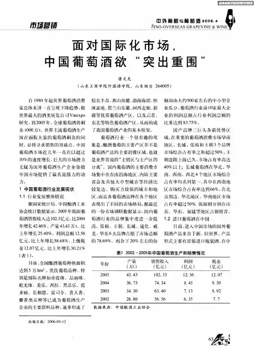 面对国际化市场,中国葡萄酒欲“突出重围”