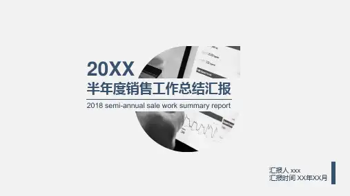 半年度销售工作总结汇报PPT模板课件
