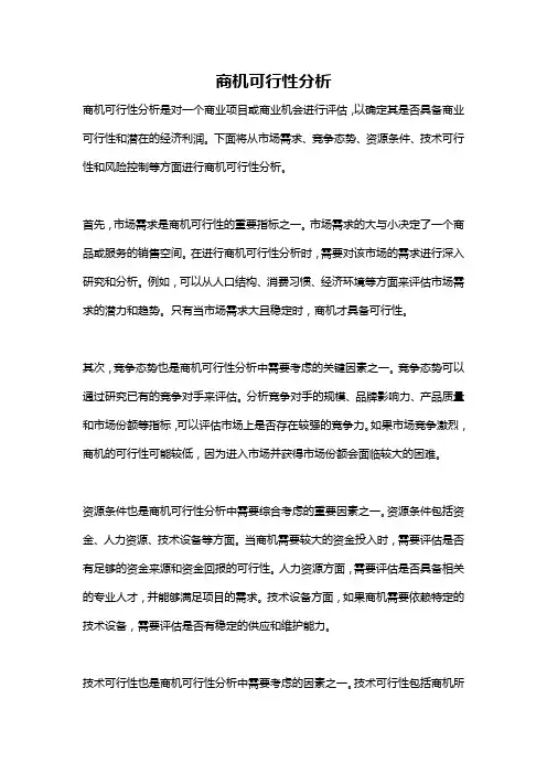 商机可行性分析
