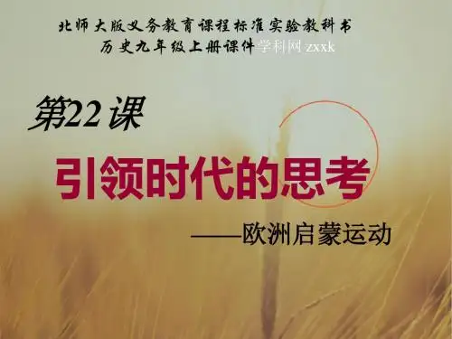 初中历史课件-引领时代的思考 最新