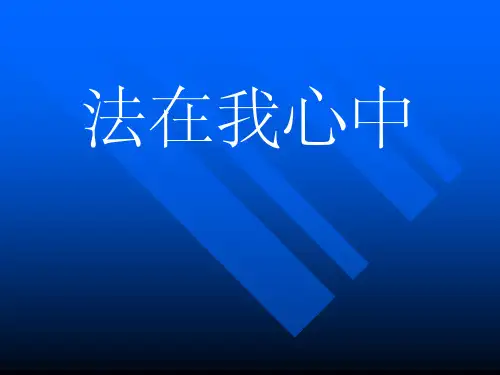 法在我心中 主题班会课件