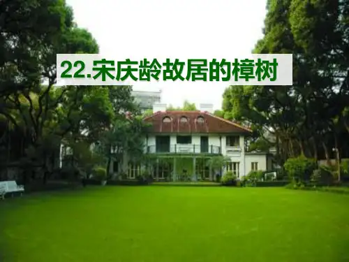22《宋庆龄故居的樟树》课件