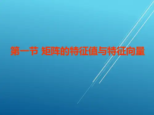 线性代数第六章特征值与特征向量课件