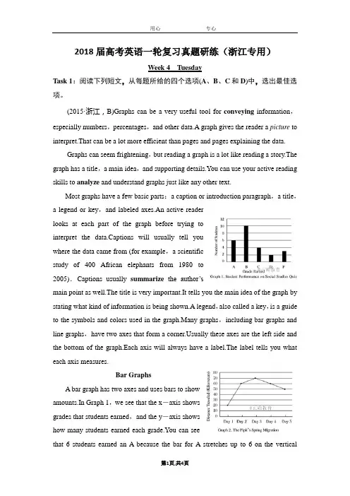 2018届高考英语一轮复习真题研练19(浙江专)(Word版含解析)