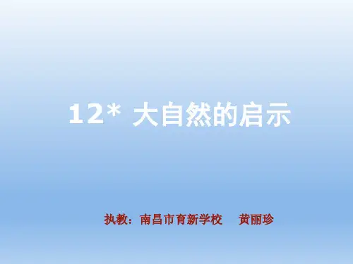 四年级下册语文课件-12 大自然的启示∣人教新课标 (共26张PPT)