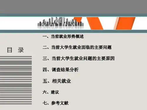 大学生就业形势调查分析【共12张PPT】