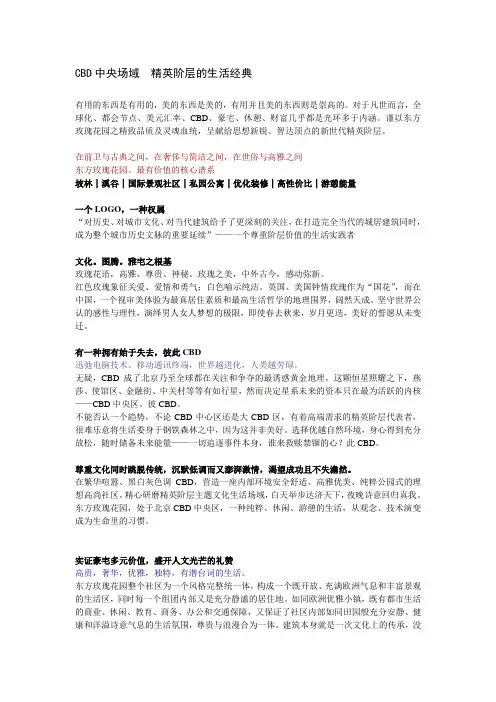 CBD中央场域楼书