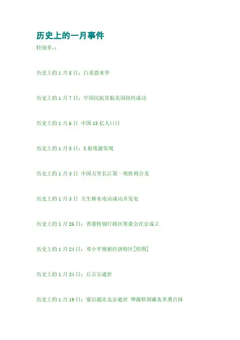 历史上的一月事件