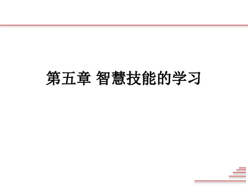 05第五章 智慧技能的学习