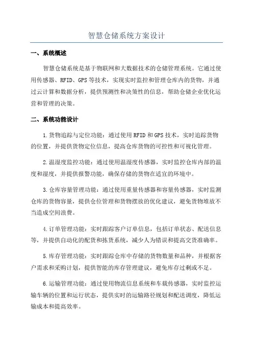 智慧仓储系统方案设计