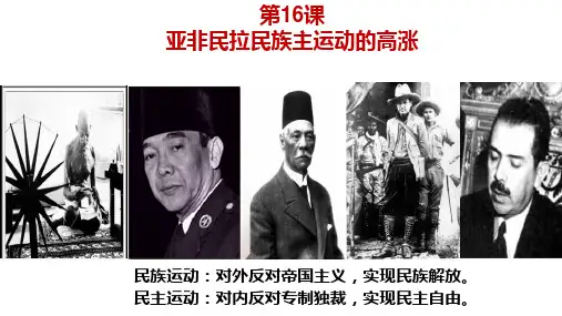 中外历史纲要下第16课亚非拉民族民主运动的高涨