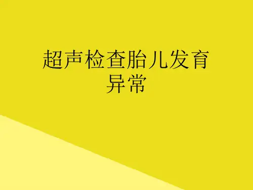 超声检查胎儿发育异常PPT资料(正式版)