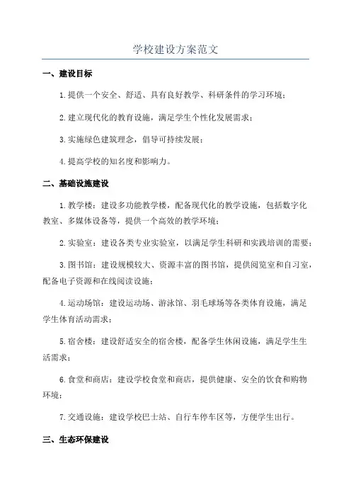 学校建设方案范文