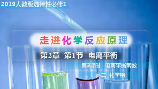 第3课时 电离平衡常数  课件  2022-2023学年高二上学期化学人教版(2019)选择性必修1