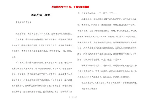 奔跑在初三作文 (2)