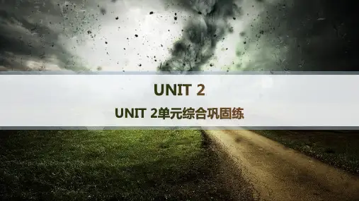 译林版高中英语必修第三册UNIT 2 Natural disasters UNIT 2单元综合巩固练
