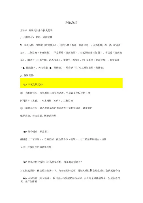 药物分析总结