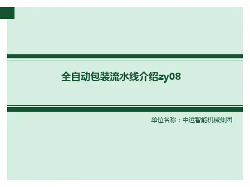 全自动包装流水线介绍