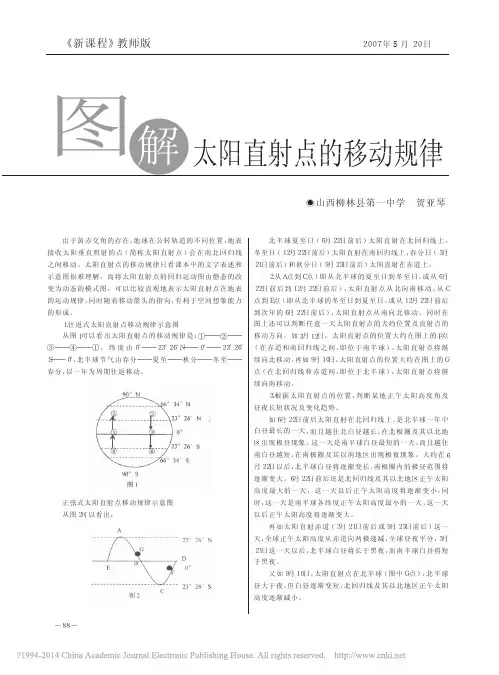 图解太阳直射点的移动规律_贺亚琴