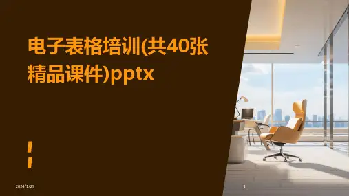 电子表格培训(共40张精品课件)pptx(2024)
