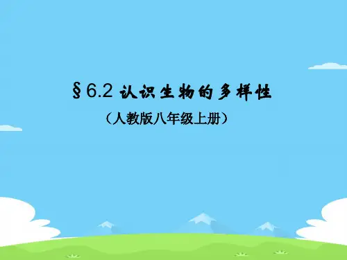 人教版初中生物八上6.2 认识生物的多样性 课件 (共20张PPT)优秀课件
