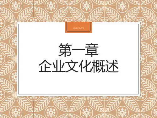 企业文化概述PPT课件