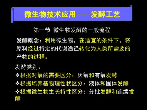 微生物技术应用——发酵工艺