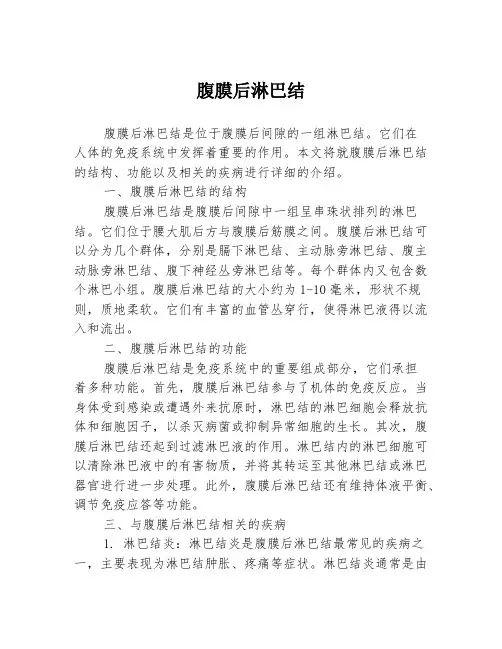 腹膜后淋巴结