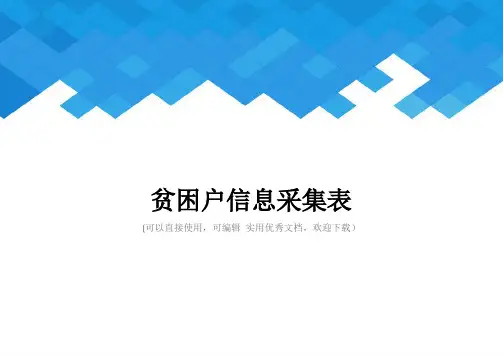 贫困户信息采集表完整