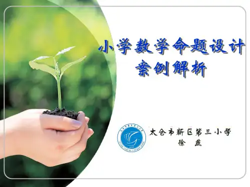小学数学命题设计案例解析