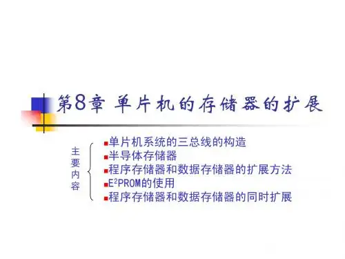 单片机课件8 单片机的存储器的扩展