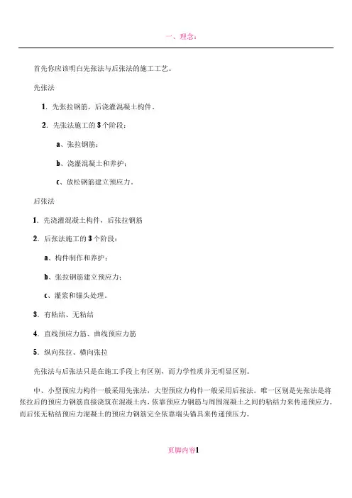 先张法和后张法的区别