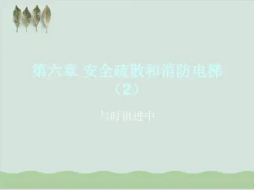 安全疏散和消防电梯设计原理PPT课件( 31页)