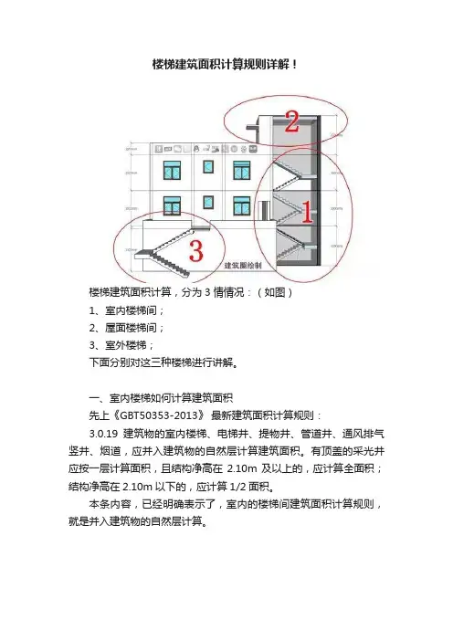楼梯建筑面积计算规则详解！