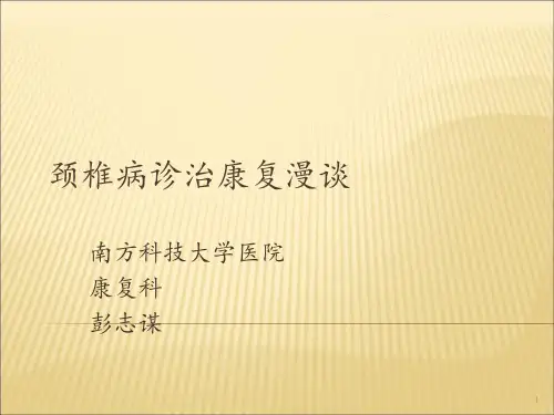 颈椎病诊治和康复指南PPT课件