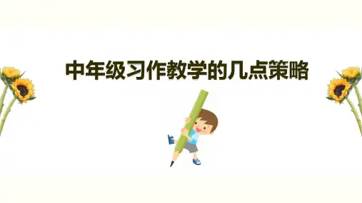 小学中年级语文习作的几点策略讲座精品PPT课件