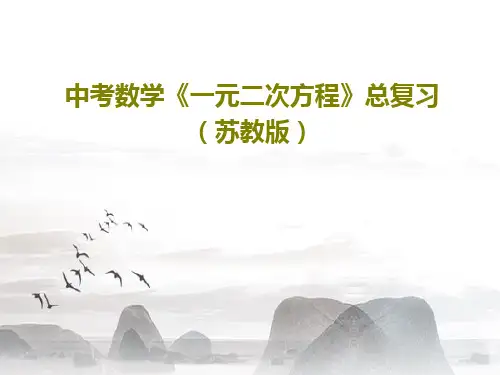 中考数学《一元二次方程》总复习(苏教版)PPT共17页