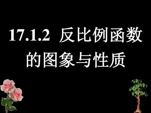 17.1.2 反比例函数的图象与性质(1)