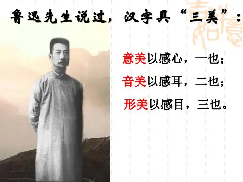 高一语文必修一《优美的汉字》
