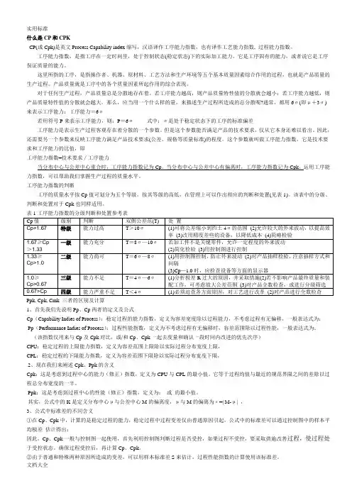 什么是CP和CPK