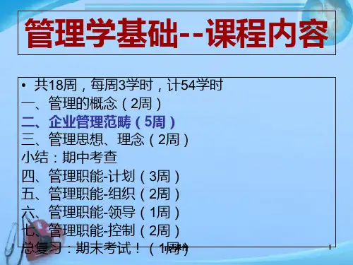 《管理学基础》管理概述  ppt课件