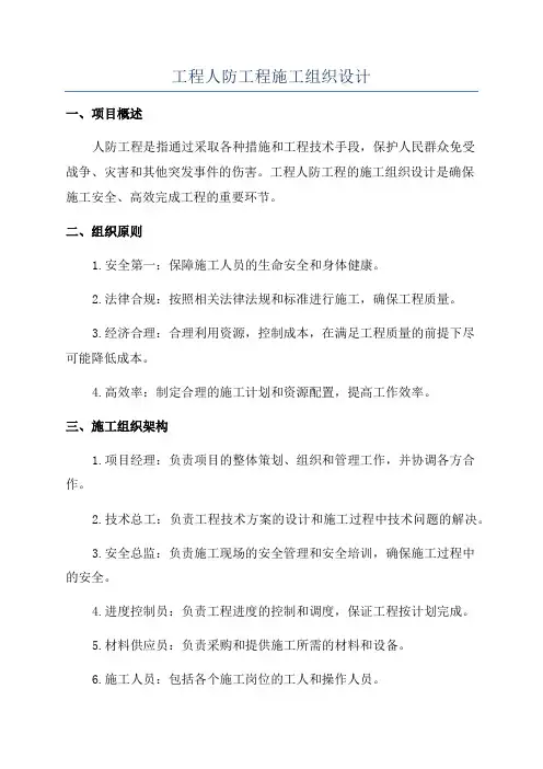 工程人防工程施工组织设计