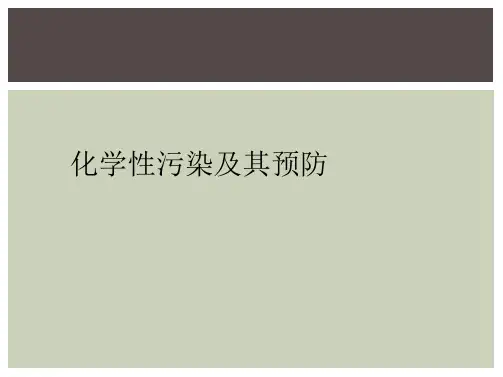 化学性污染及其预防