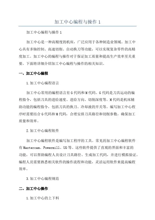 加工中心编程与操作1