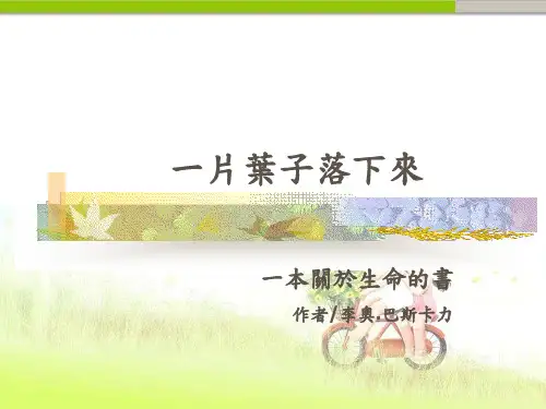 幼儿园一片叶子落下来-优质(绘本)课件